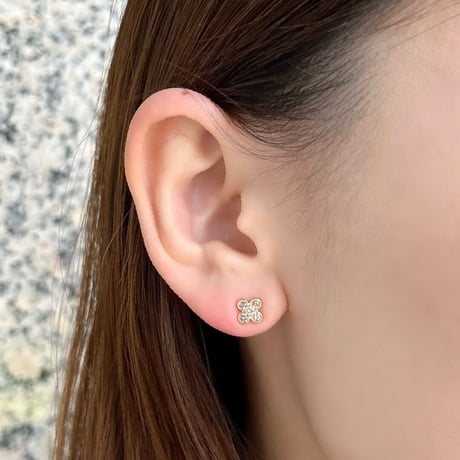 K18YG ダイヤモンド ピアス 118208020096