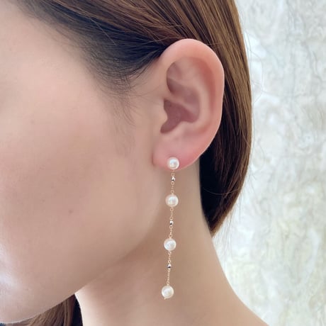 K10YG／K10WGアコヤパールピアス 111708070014