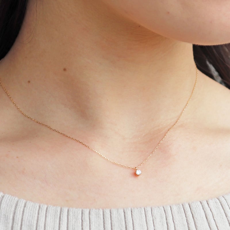 【値下げ中】一粒ダイヤモンドネックレス K18YG PT K18YG K18PG 0.5ct 一粒 ダイヤモンド ネックレス 鑑別カード付