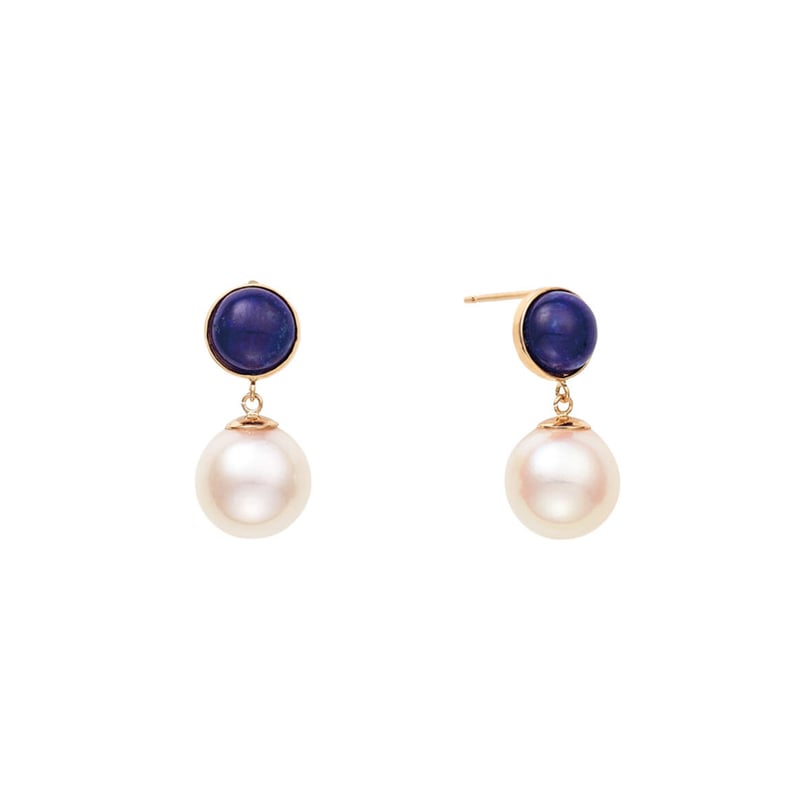 K10YGアコヤパール・ラピスラズリピアス | VERITEOnline-Shop K10YGアコヤパール・ラピスラズリピアス | VERITEOnline-Shop