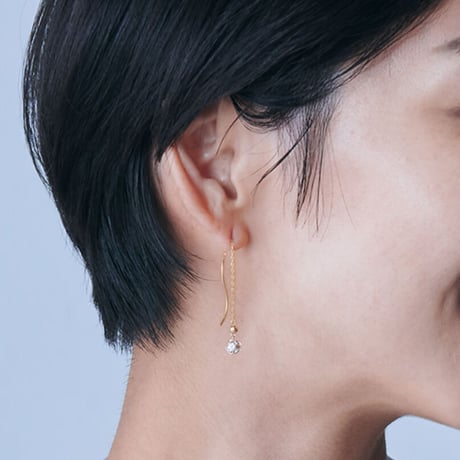 K10YG キュービックジルコニア ピアス 130508060416