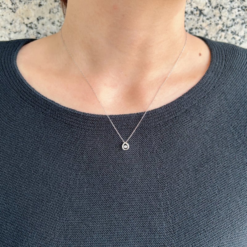 PT850 PT900 天然 ダイヤモンド 計0.361ct ダイヤ 考える ネックレス 