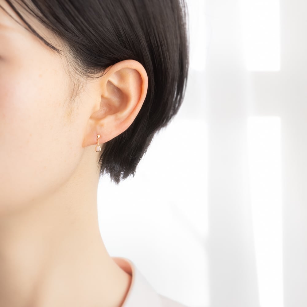 K10YG ピンクオパール ピアス 101708061483 | VERITEOnline-S