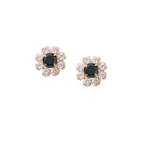 K10YG オニキス / キュービックジルコニア ピアス 130508060476