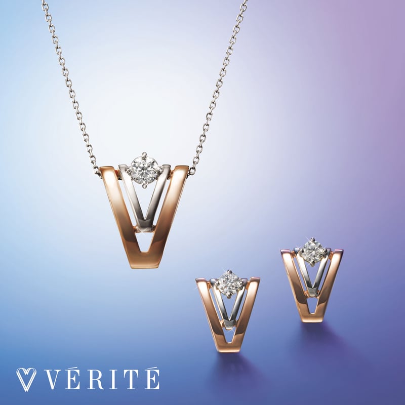 K18PG/PT850/PT950 H&Cダイヤモンドネックレス | VERITEOnline 