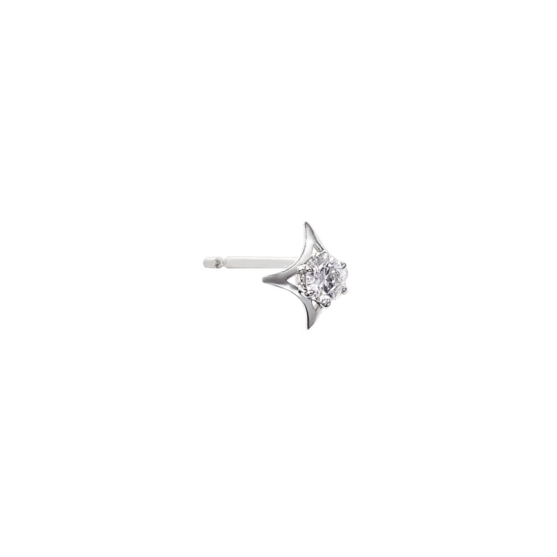 天然ダイヤモンド 片耳用ピアス 0.15カラット　pt900 H&C H&C Cut Pt900 Precious Diamond Stud Earrings EDELE -エデル- | Ops