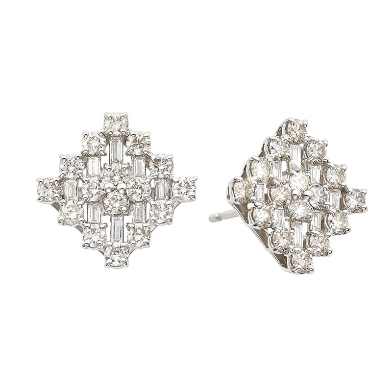 PT900 ダイヤモンド ピアス 113208140039 | VERITEOnline-Sh