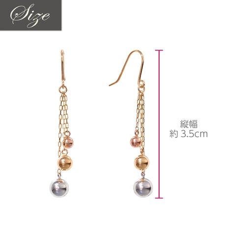 K10YG / PG / WG ピアス 130508060492