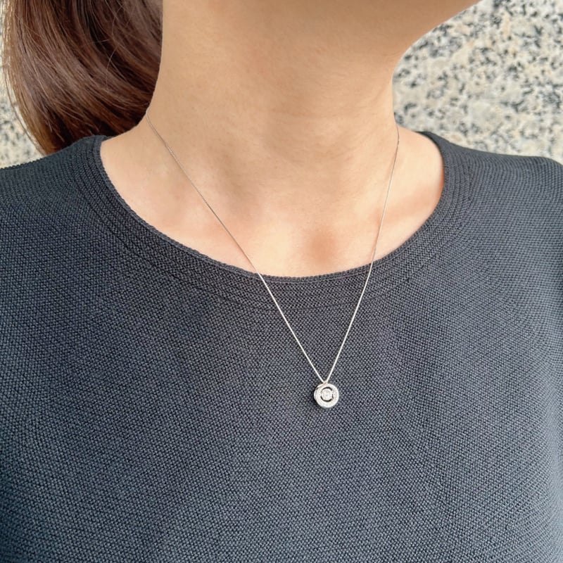 PT850/PT900 サークルダイヤモンド ネックレス (ダンシングストーン