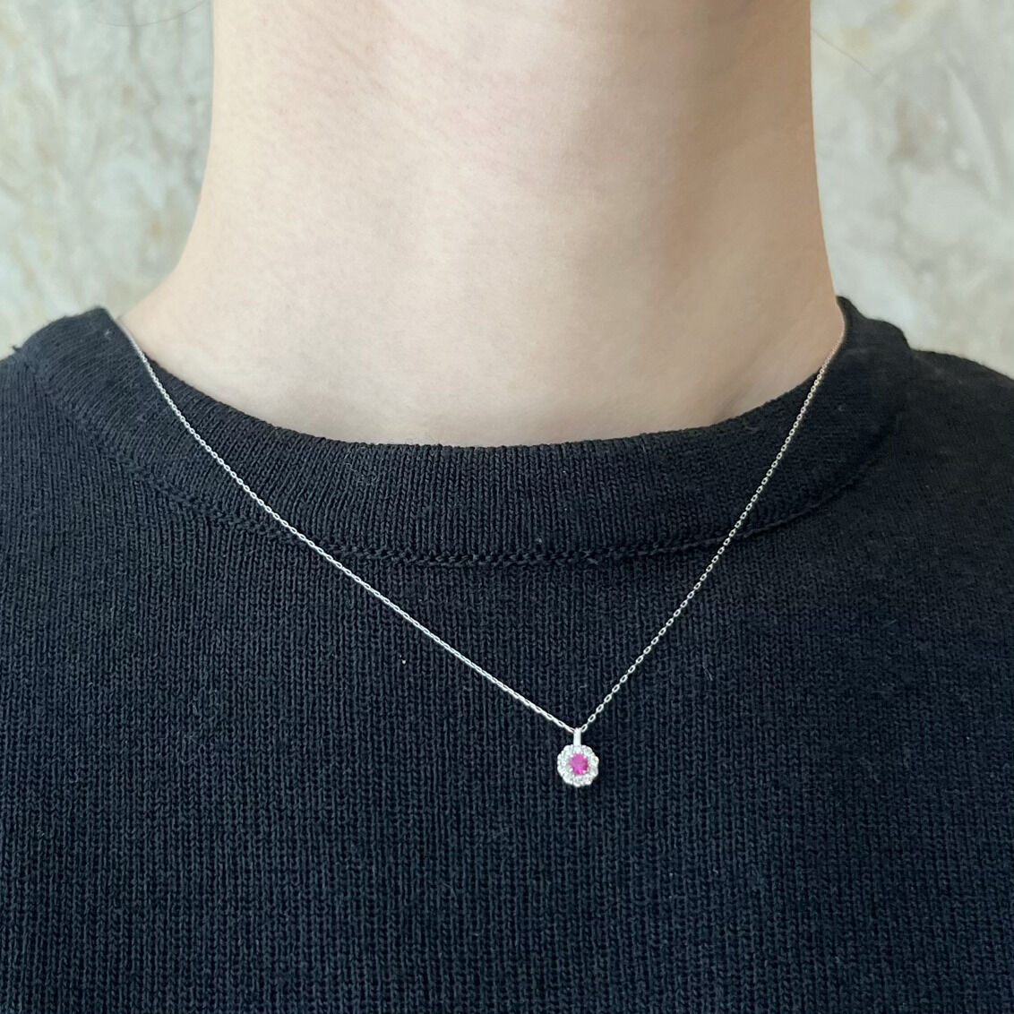 ルビー、ダイヤネックレス 楽天市場】pt900 ハートシェイプ ルビー ダイヤモンドネックレス【送料