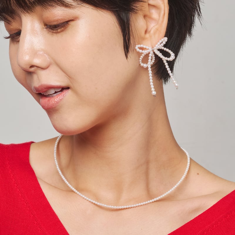 極美品K10YG本真珠ピアス（anq.） 美品 4℃ K10 ・SV クリスマス 限定