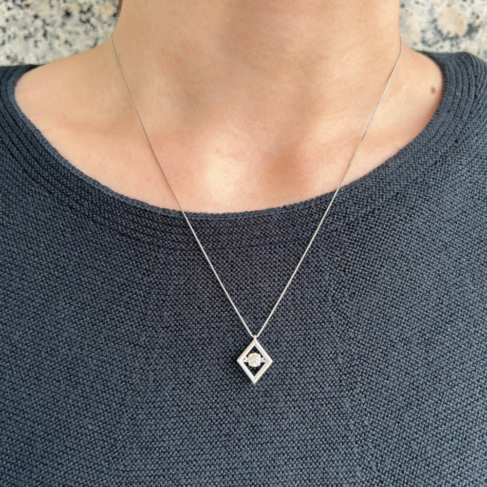 750WGダイヤモンドネックレス K10 イエローゴールド ダイヤモンド ネックレス | シンプリッチ