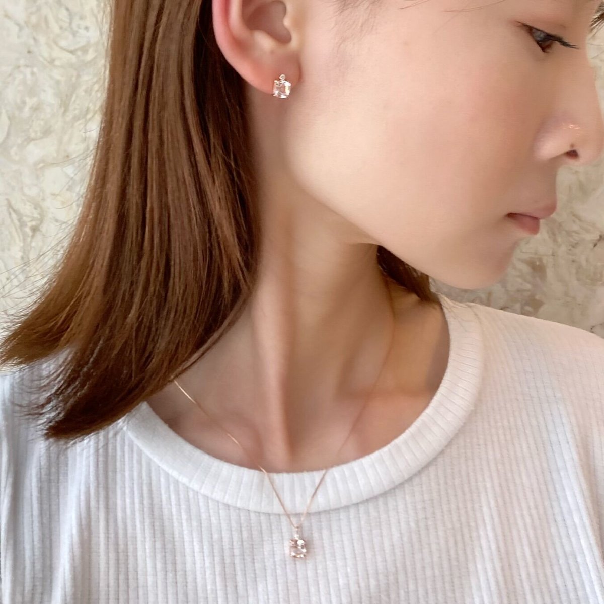 K18PGモルガナイト/ダイヤモンドピアス | VERITEOnline-Shop K18PGモルガナイト/ダイヤモンドピアス | VERITEOnline-Shop