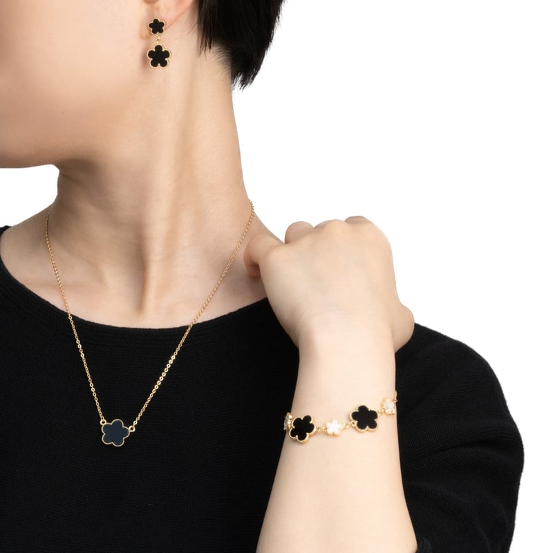 フラワー プチ ネックレス (ブラック) 132408120478 | VERITEOnlin