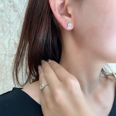 PT900 ダイヤモンド ピアス 122508020254