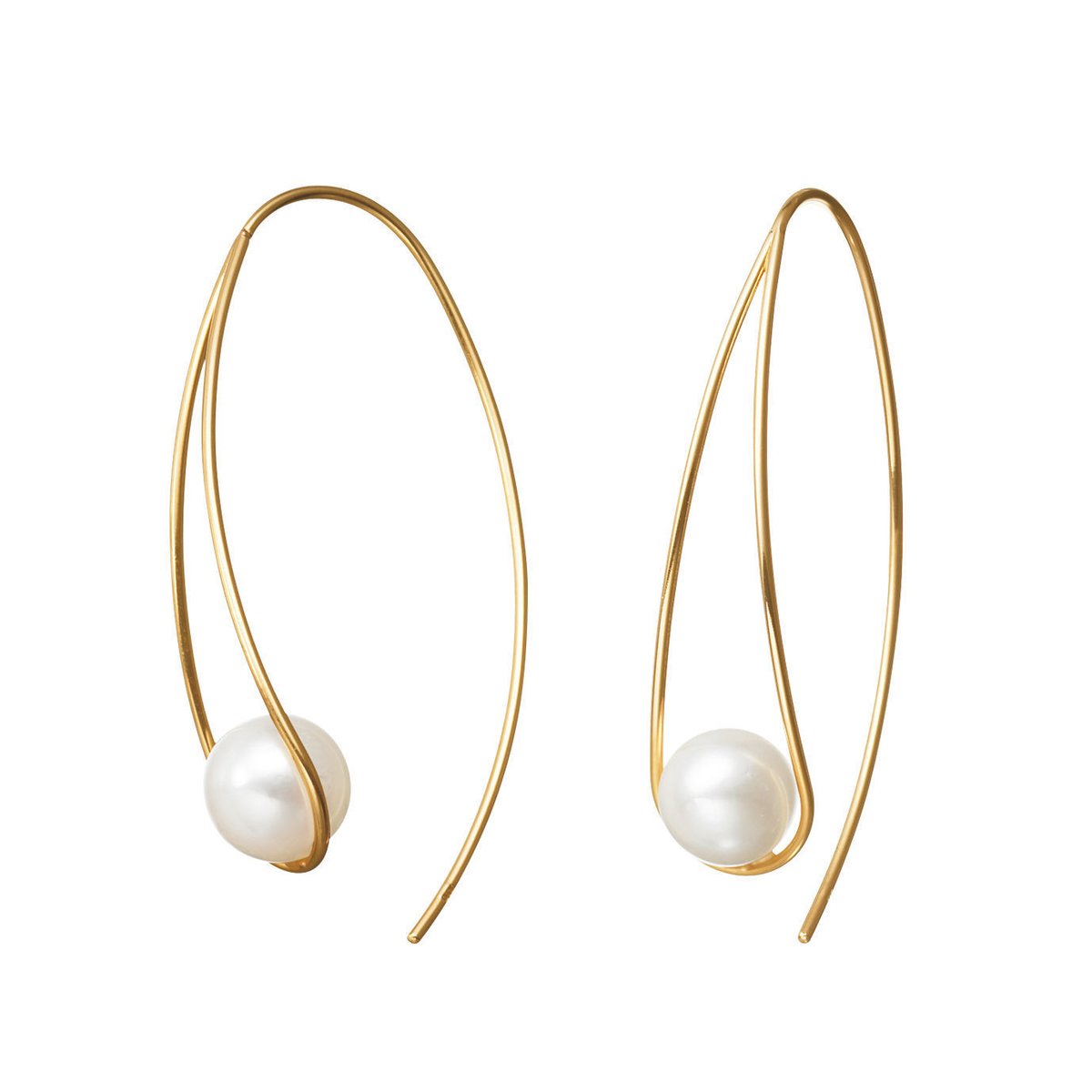 K10YG パールカーブピアス 101708060932 | VERITEOnline-Sho