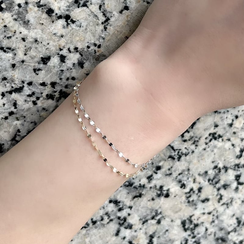 【美品】Jouete K10YG ブレスレット Jouete ブレスレット K10YG ヘキサゴンチェーン レディース