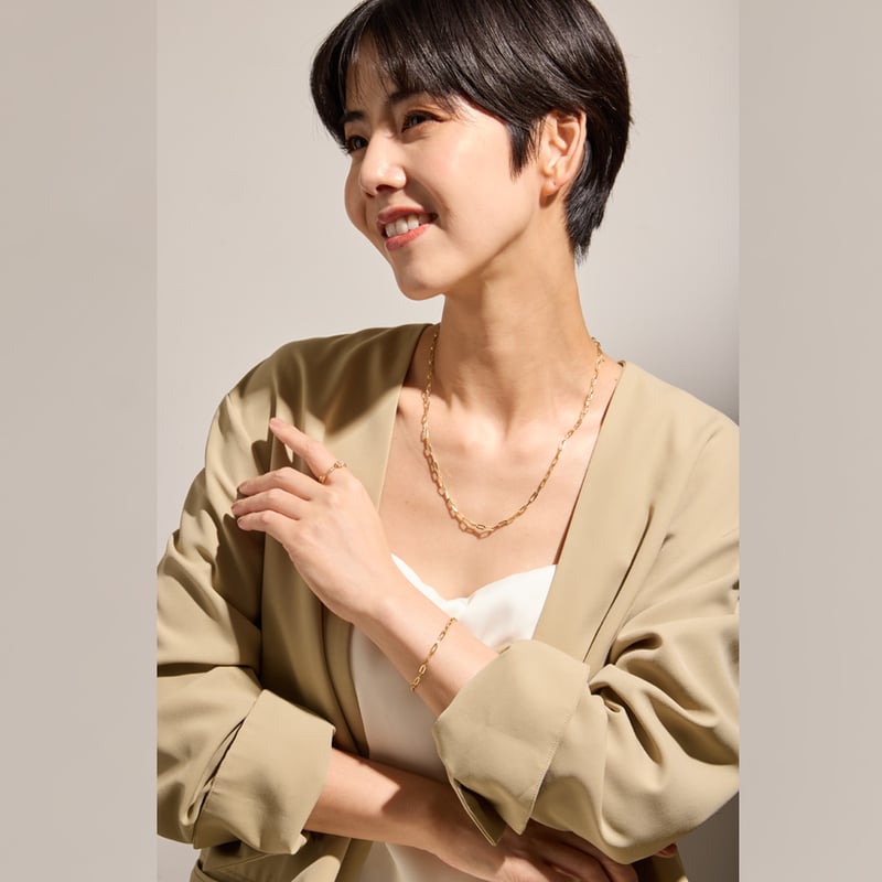 K18YG ペーパークリップ ネックレス 125208020659 | VERITEOnlin