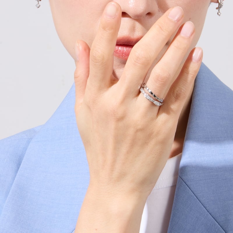 PT950 ダイヤモンド ふくふく フルエタニティー リング | VERITEOnline