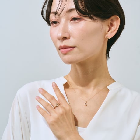 K10YG モルガナイト ダイヤモンドネックレス 113808060230