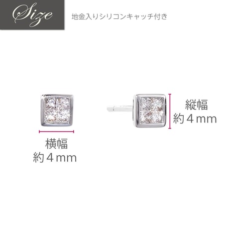 K18WG ダイヤモンド ピアス 118208140277
