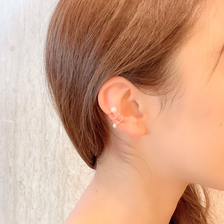 K10YG 淡水パール イヤーカフ 921018060224