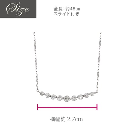 PT850 / 950 H&C ダイヤモンド ネックレス 119008020332