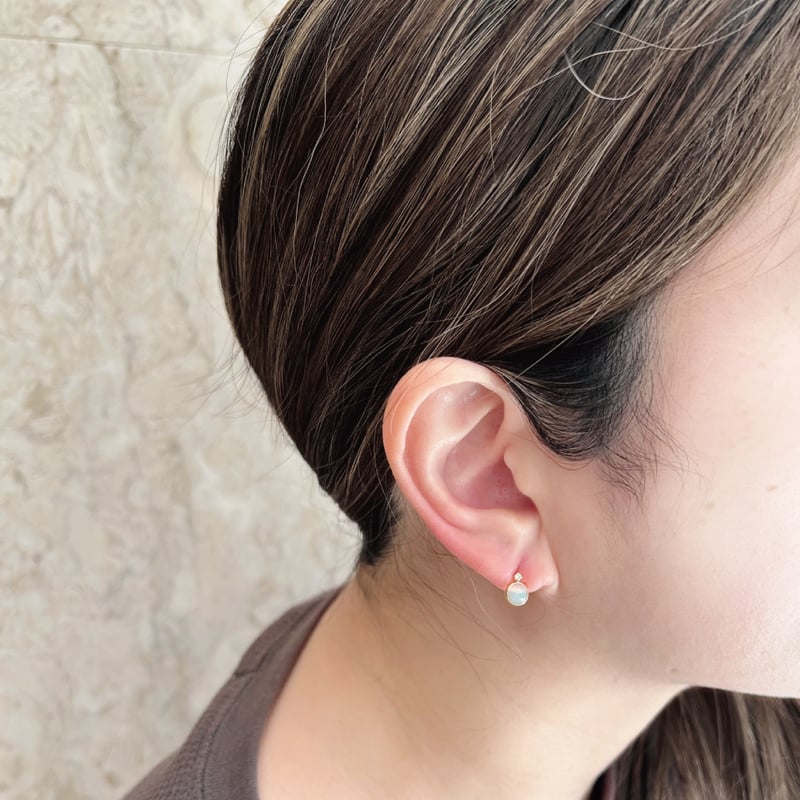 K18YG オパール / ダイヤモンド ピアス 131208020246 | VERITEOn