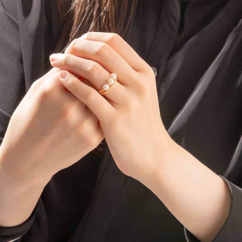 #7/K18YGアコヤパールピンキーリング/ルべミール 7/K18YGアコヤパールピンキーリング/ルべミール 7/K18YGアコヤパール