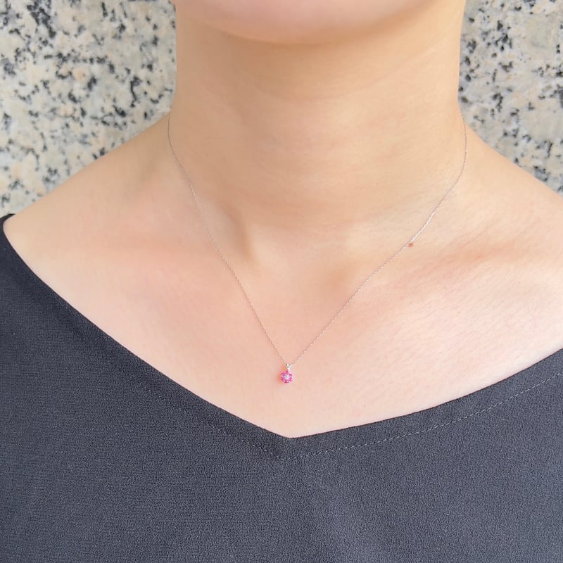 PT850 / 900 ルビー / ダイヤモンド ネックレス | VERITEOnline-S 