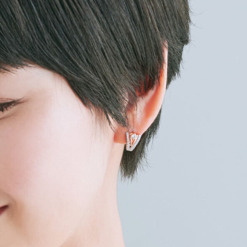 PT900/PT950/K18PG H&Cダイヤモンドピアス | VERITEOnline-S 