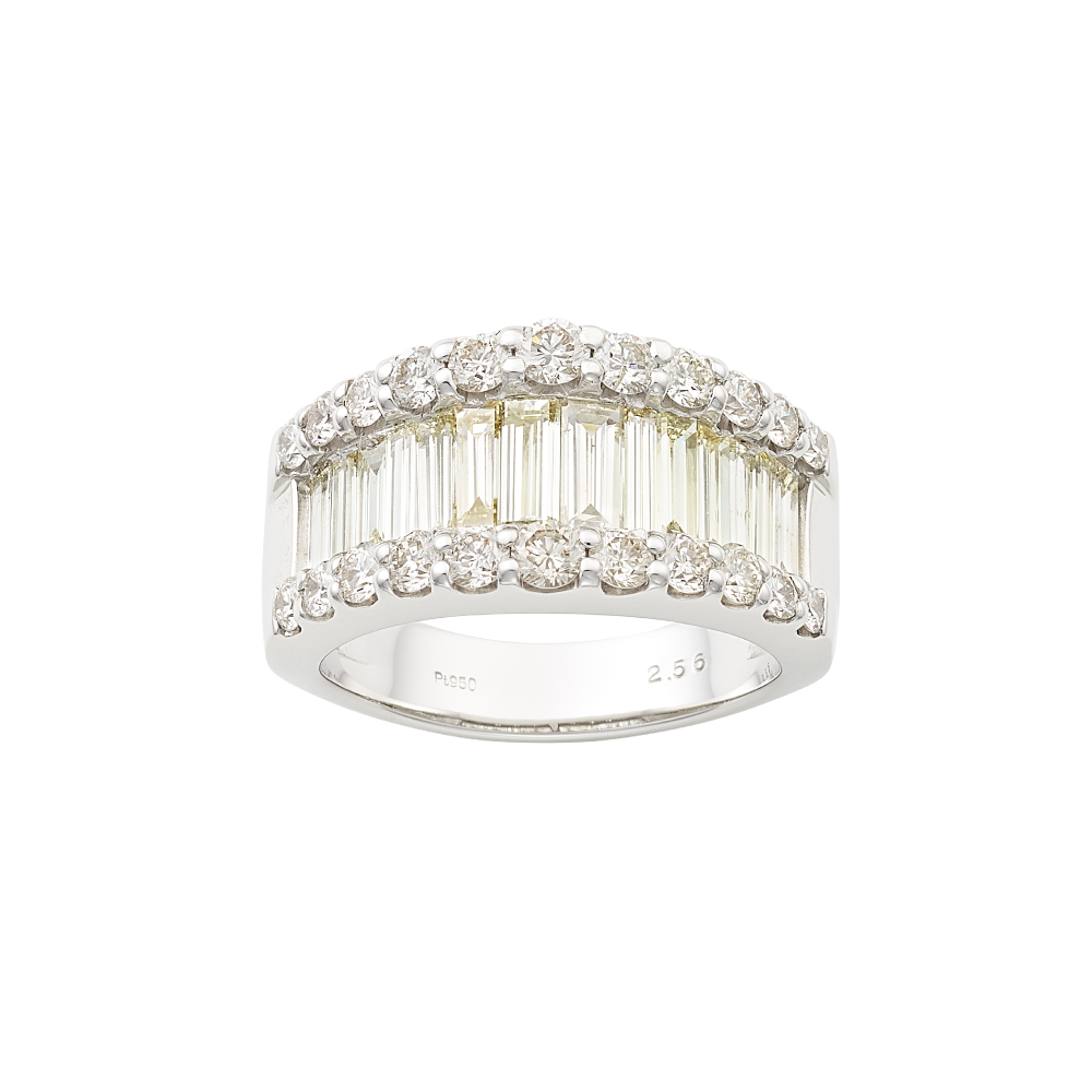 Pt950 天然 ダイヤモンド 「 ことのは 」 リング 天然ダイヤモンド1.234ct脇石0.22PT950リング