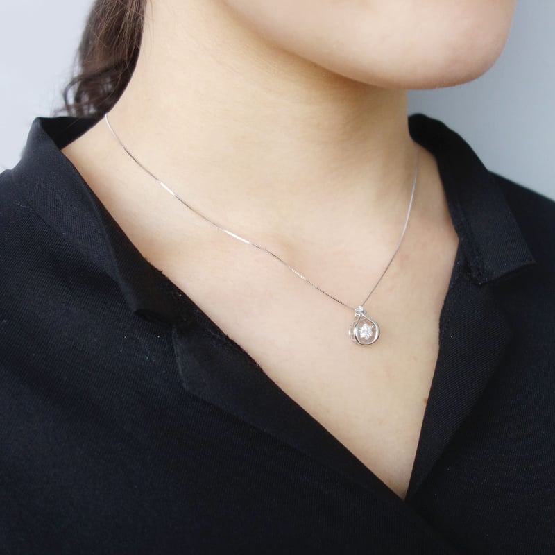 K18wg ダイヤモンドダンシングネックレス K18WG ダンシングダイヤモンドネックレス JEWELRY ダイヤモンド