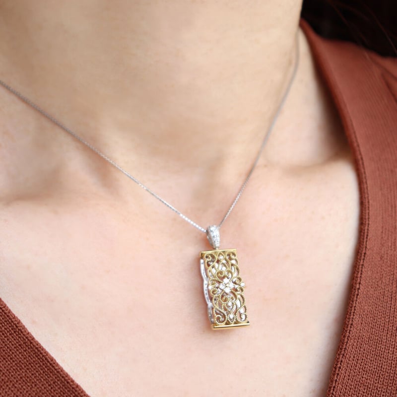 K18YG PT900 PT850 ダイヤモンド ネックレス