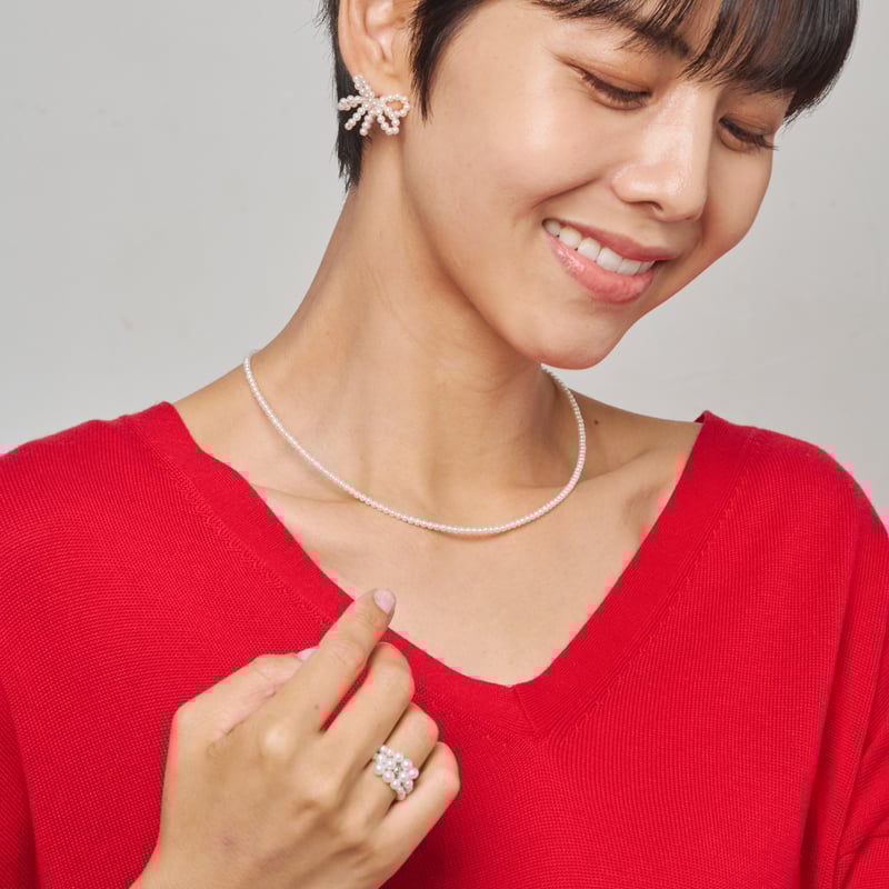 KAORU K10 淡水パールピアス K10淡水パールピアスチャーム | agete/アガット | 三越伊勢丹