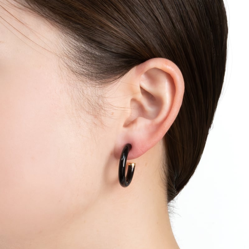 K18 オニキス ジプシーピアス K18 オニキス ジプシーピアス