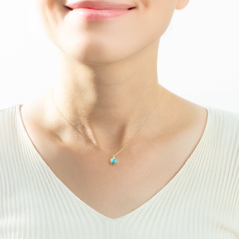 K18YG トルコ石 ネックレス 119008140393 | VERITEOnline-Sh