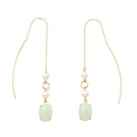 K10YG ミントオパール/淡水パールアメリカンピアス