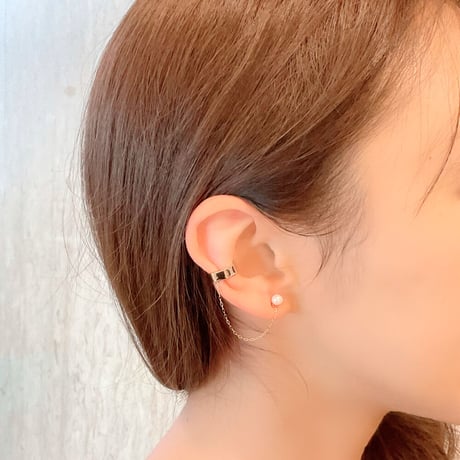 K10YG 淡水パール イヤーカフ ピアス 403508061416