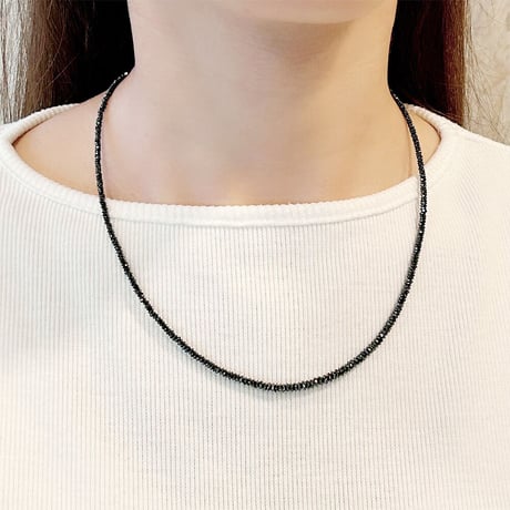 K18WG ブラックダイヤモンドネックレス　121908020122