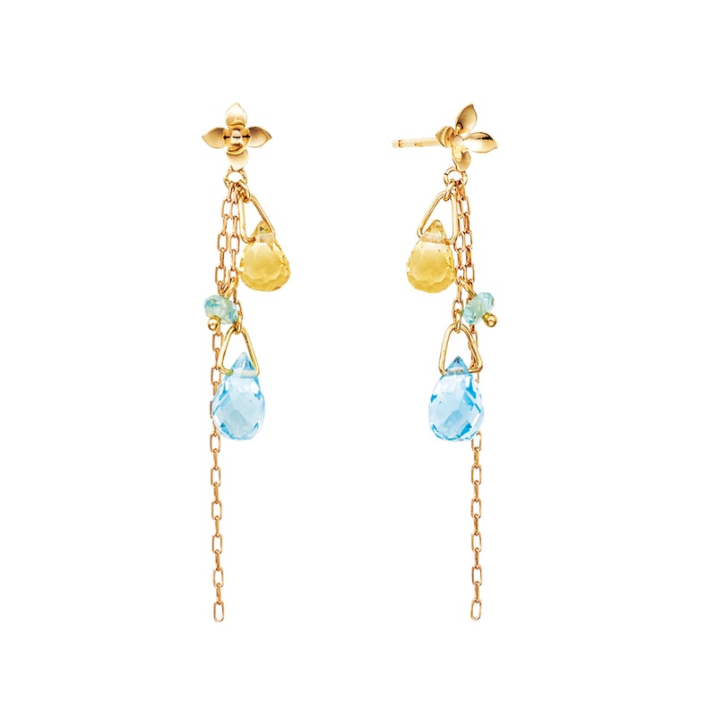 K10YG ブルートパーズ / シトリン ピアス | VERITEOnline-Shop K10YG ブルートパーズ / シトリン ピアス | VERITEOnline-Shop