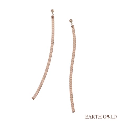 K18 EARTHGOLD ヘリンボーンピアス 103808080154