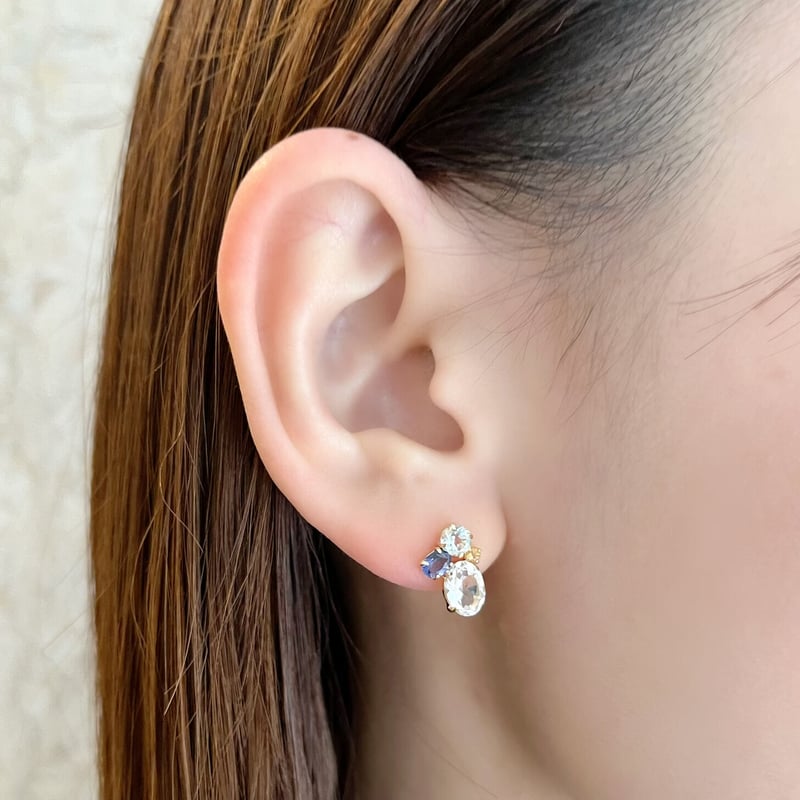 K10YG マルチカラーピアス | VERITEOnline-Shop｜ラグジュアリーな