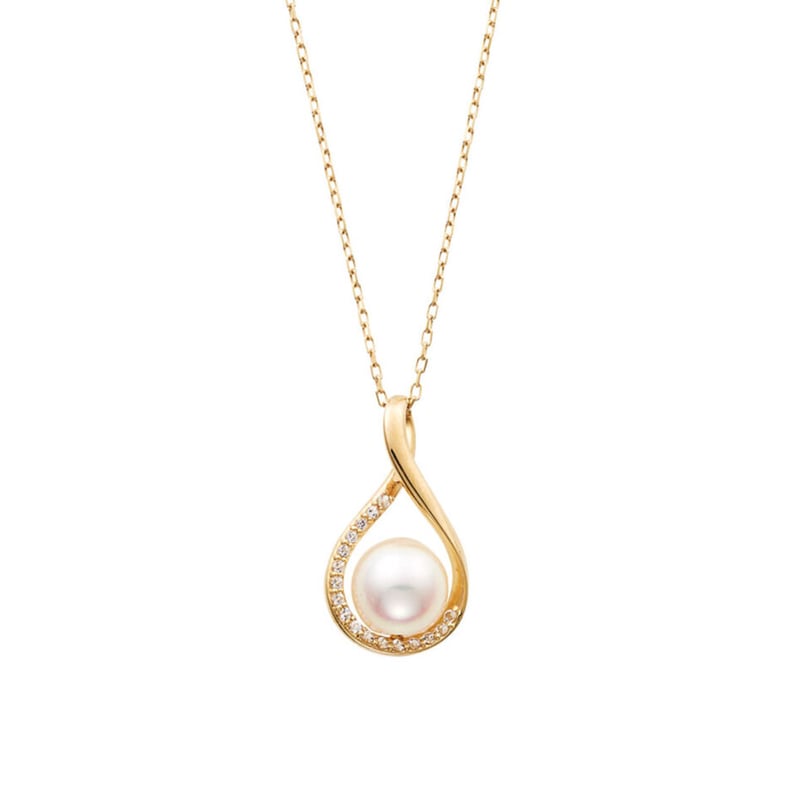 K10YG アコヤパール・ホワイトトパーズ ネックレス 111708070023 | VERI