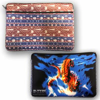 R-TYPE 「R-9 Earth-Ethnic PC Clutch Bag」-BROWN / NAVY-
