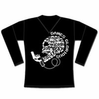 MIND CONTROL Long V-neck T-shirt