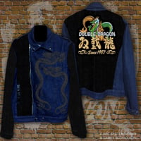 DOUBLE DRAGON -Embroidered Denim Jacket-