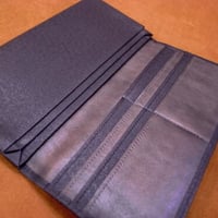 風琴マチ束入れフルグレインバイカラー