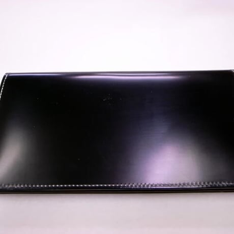 ジャパンブラックコードバンロングウォレットワキシーフィニッシュ