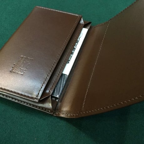 風琴マチ名刺入れ北米産子牛革仕様